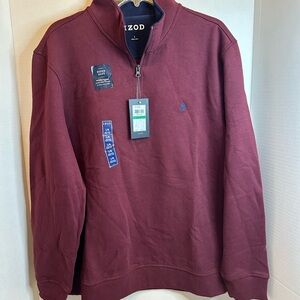 IZOD Men's Maroon Zip-Up Sweater, size Large, NWT
